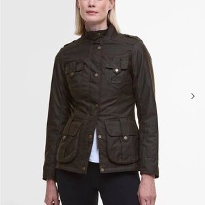 Barbour winter defence waxed jacket size 6